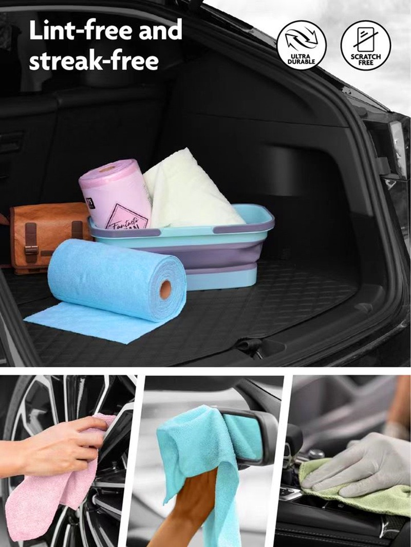 Wipezy Roll - Microfiber Cleaning Cloth (20 Sheets) for Home, Kitchen & More.
